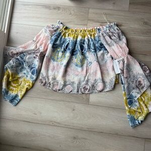 Live 4 Truth NWT Boho Tie-Dye Peasant Top — 2XL